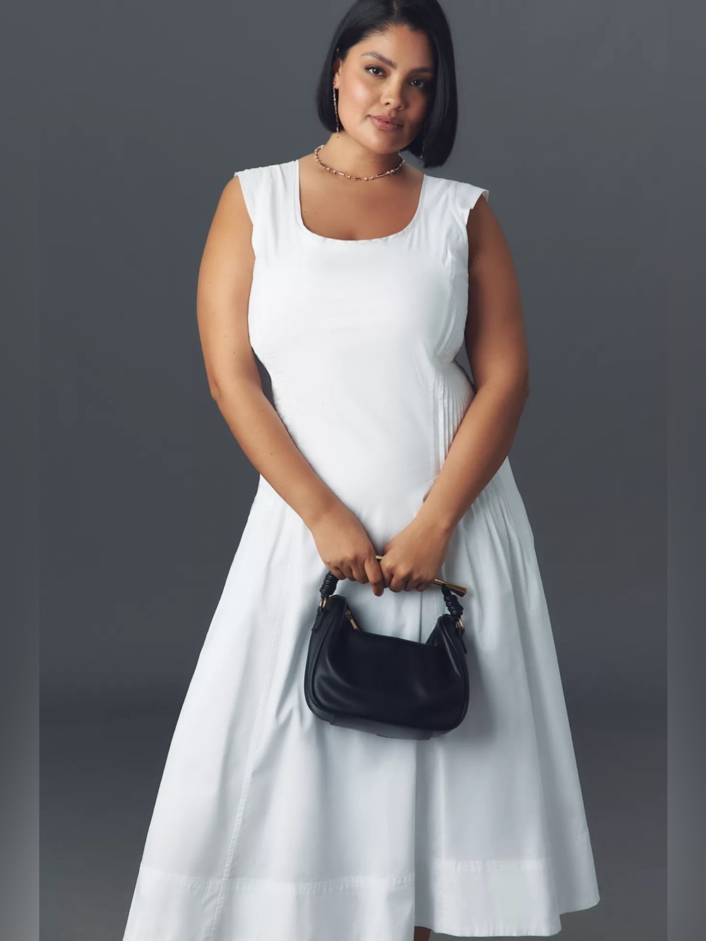 HTF NWT | By Anthropologie | Sleeveless Scoop-Neck White Midi Dress - Size 3X